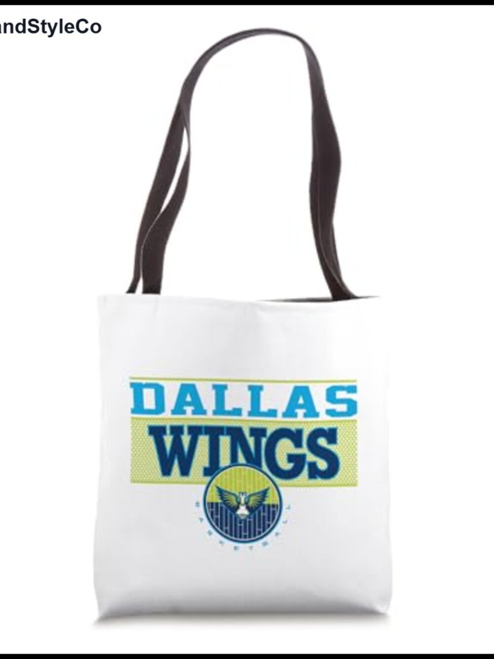 Dallas Wings WNBA Half Court Polyester Tote Bag Sports Fan Handbag